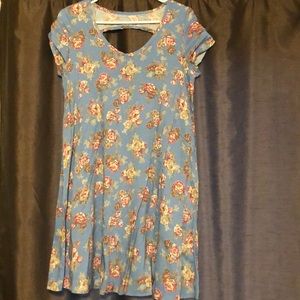 Blue floral dress
